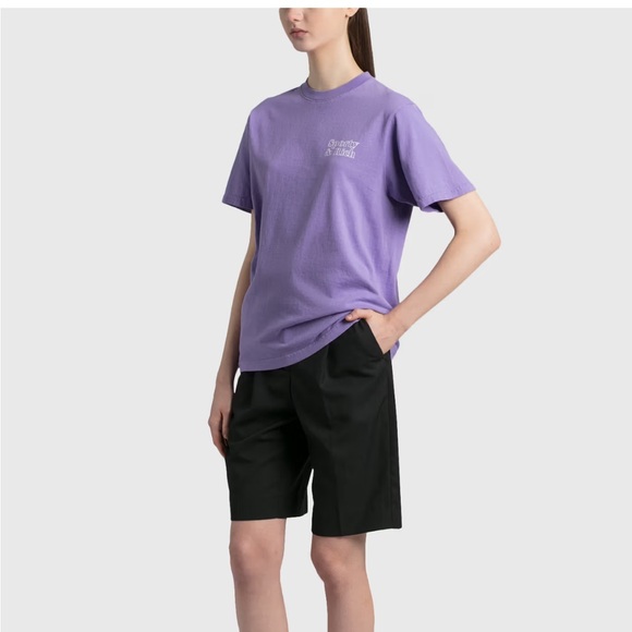 Sporty & Rich Fun Logo TShirt - Lilac/White Print - Picture 4 of 4